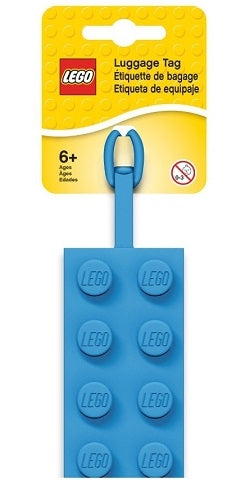 Bag / Luggage Tag, Silicone, LEGO Plate 2 x 4 Blue (52001)