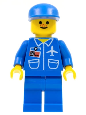 LEGO Airport - Blue, Blue Legs, Blue Cap (air018)