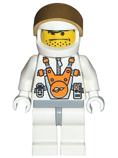 Mars Mission Astronaut with Helmet and Orange Sunglasses on Forehead, Stubble (MM007)