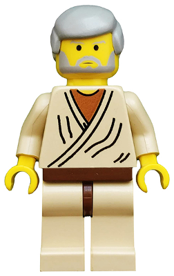 Obi-Wan Kenobi - Old, Yellow Head, Light Gray Hair (sw0023)