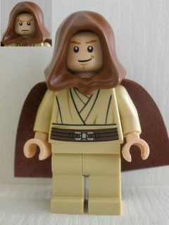 Obi-Wan Kenobi (Young with Hood and Cape, Tan Legs, Smile) (sw0329)