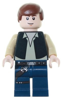 Han Solo - Black Vest over Tan Shirt, Dark Blue Legs with Belts (SW0334)
