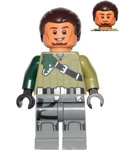 Kanan Jarrus - Dark Brown Hair and Eyebrows (sw0602)