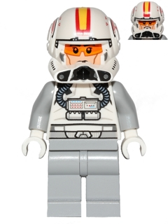 Clone Trooper Pilot (Phase 2) - Light Bluish Gray Arms and Legs, Light Nougat Head (sw0608)