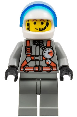 Fire - City Center 2, Light Gray Legs, White Helmet, Visor (Spy Runner Pilot) (TWN006)