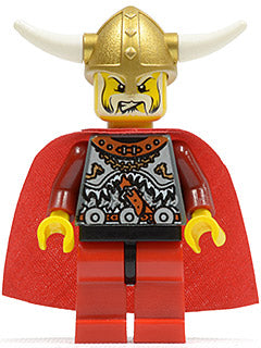Viking Red Chess King - Horns Glued to Helmet