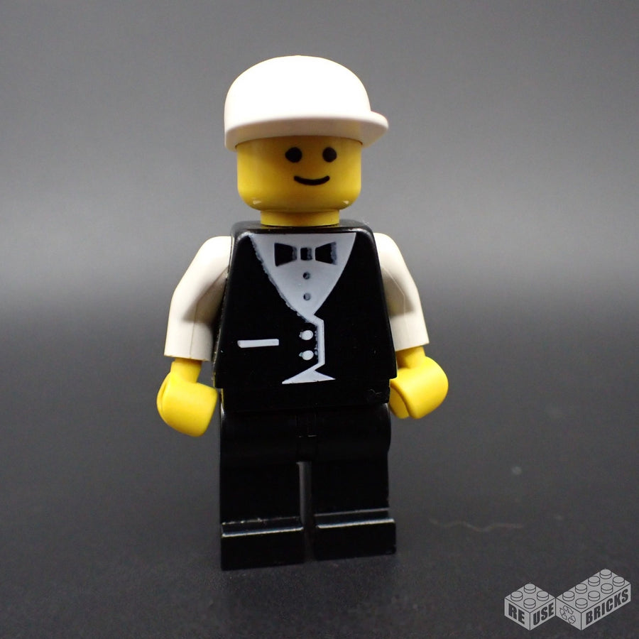 LEGO Town Vest Formal - Race Official, White Cap (wtr004)