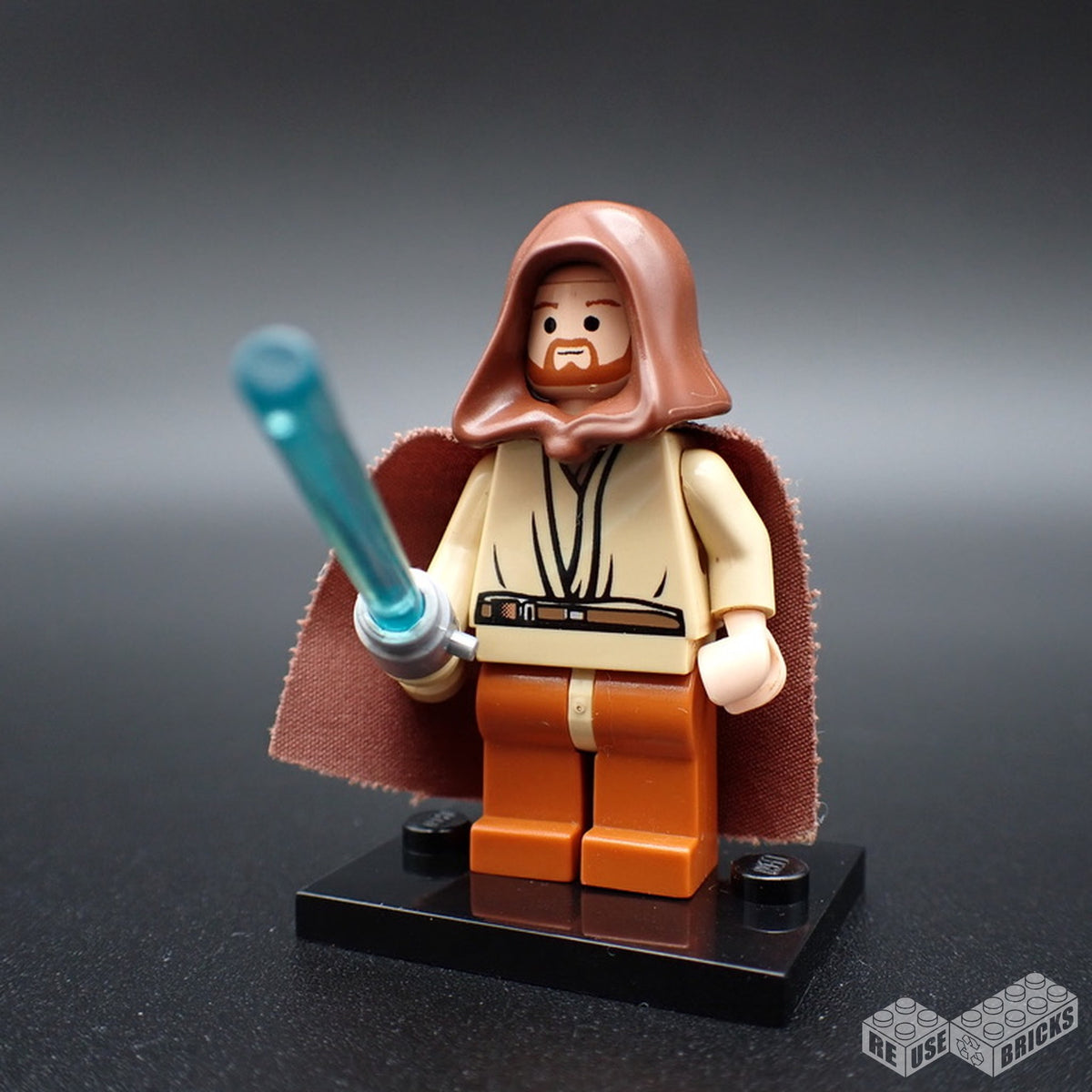 LEGO Obi-Wan Kenobi - Trans-Light Blue Light-Up Lightsaber minifigure (sw0137)