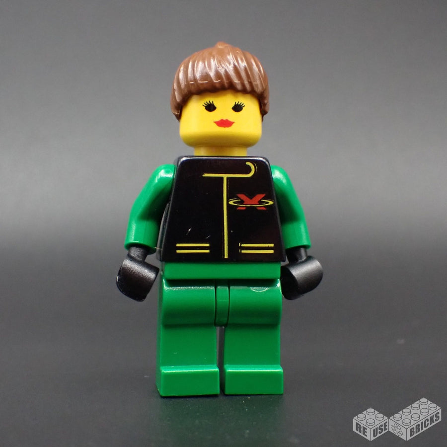 LEGO Extreme Team - Green, Green Legs, Brown Ponytail Hair (ext016)
