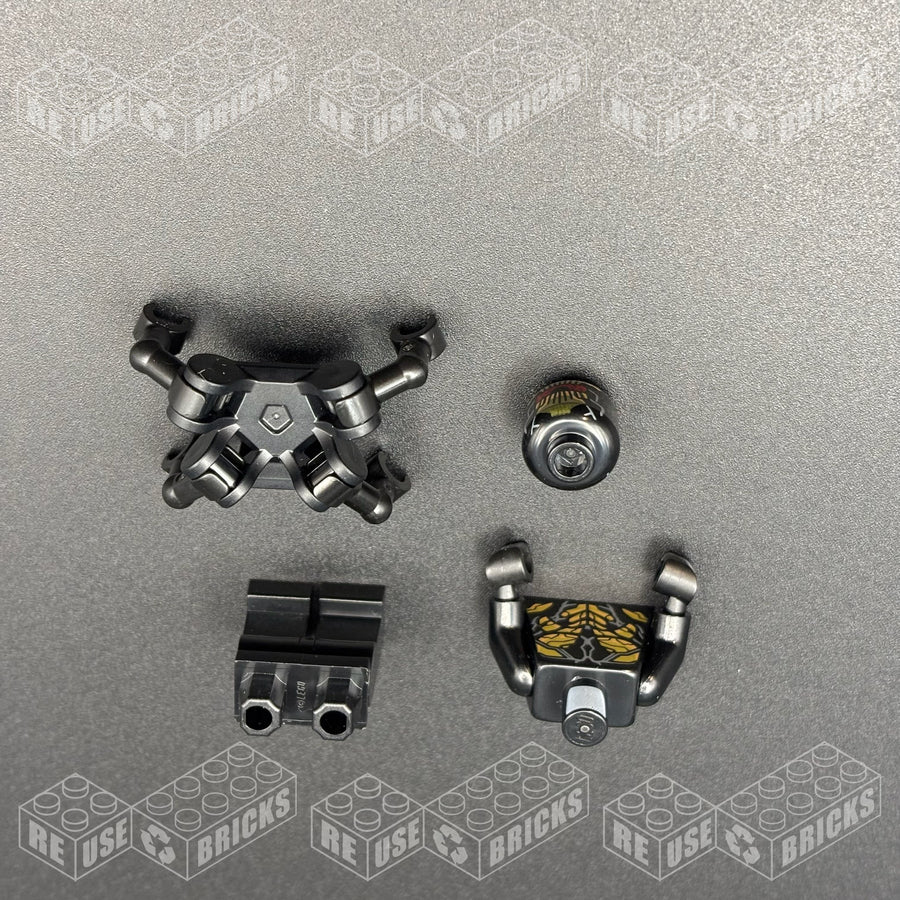 Outrider - Extended Arms, Torso with Long Dark Bluish Gray Tips at Neck (sh0505)