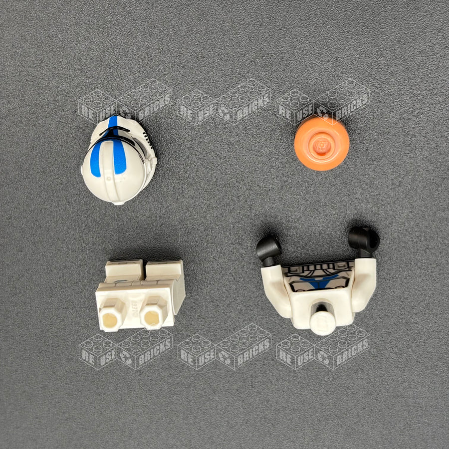 Clone Trooper, 501st Legion (Phase 2) - White Arms, Nougat Head