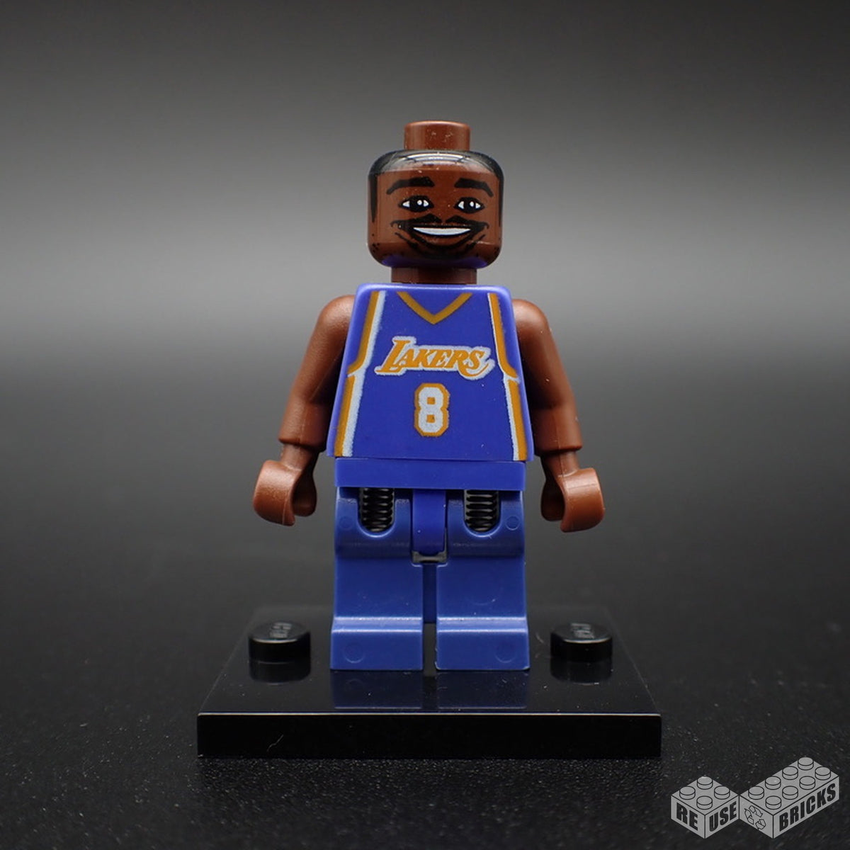 LEGO NBA Kobe Bryant, Los Angeles Lakers #8 (Road Uniform) minifigure (nba035)