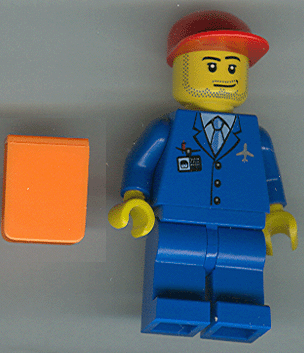 air023 Airport - Blue 3 Button Jacket & Tie, Red Cap, Blue Legs, Orange Vest