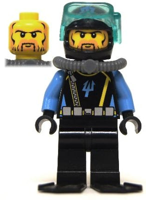 LEGO Aquaraider Diver 6 with Black Flippers (aqu025)