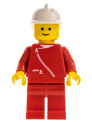 boat002 Jacket with Zipper - Red, Red Legs, White Fire Helmet