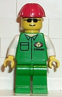 car002 Cargo - Green Shirt, Green Legs, Red Construction Helmet