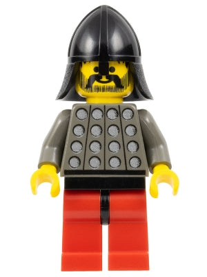 cas029 Fright Knights - Knight 3, Red Legs with Black Hips, Black Neck-Protector