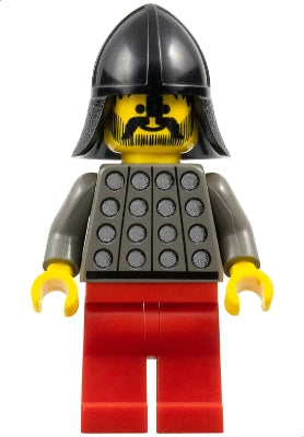 cas030 Fright Knights - Knight 3, Red Legs, Black Neck-Protector