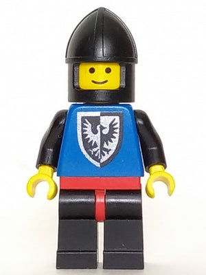 cas098 Black Falcon - Black Legs with Red Hips, Black Chin-Guard