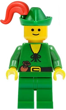 cas126 Forestman - Pouch, Green Hat, Red Plume
