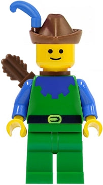 [CAS134A] Forestman - Blue, Brown Hat, Blue Feather, Quiver