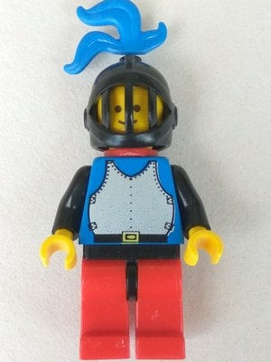 cas184 Breastplate - Blue with Black Arms, Red Legs with Black Hips, Black Grille Helmet, Blue Plume, Red Plastic Cape