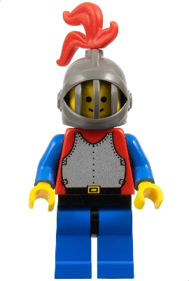 cas189 Breastplate - Red with Blue Arms, Blue Legs with Black Hips, Dark Gray Grille Helmet, Red Plume