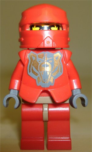 cas267a Knights Kingdom II - Santis with Gold Pattern Armor, Dark Bluish Gray Hands