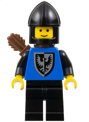 cas301 Black Falcon - Black Legs, Black Chin-Guard, Shield Bottom Round, Quiver