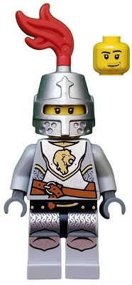 cas440 Kingdoms - Lion Knight Breastplate with Lion Head and Belt, Helmet Closed, Smirk and Stubble Beard