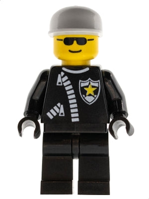 Police - Zipper with Sheriff Star, White Cap