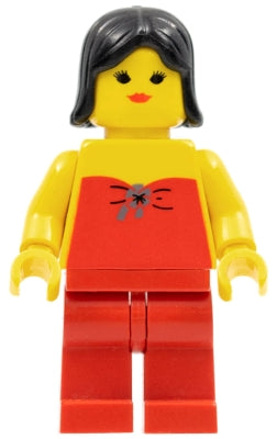 [FBR002] Red Halter Top - Red Legs, Black Female Hair