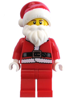 [HOL036] Santa - Fur Lined Jacket with Copper Belt Buckle, Red Legs, Brown Eyebrows