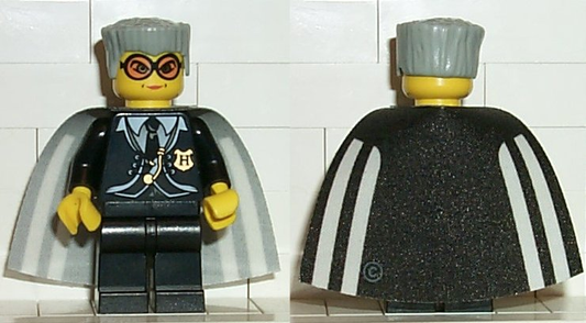 hp021 Madam Rolanda Hooch - Black Outfit, Yellow Head, Cape with White Stripes