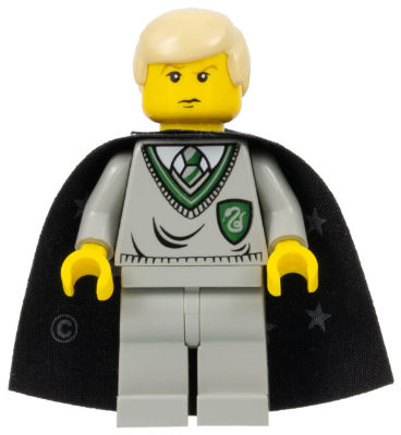 hp040 Draco Malfoy - Slytherin Torso, Black Cape with Stars