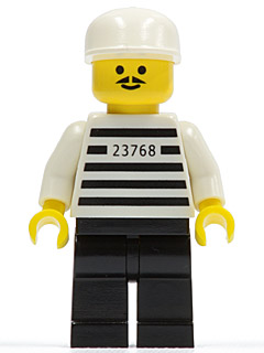 jail003 Police - Jailbreak Joe, Black Legs with White Cap