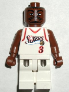 nba037 NBA Allen Iverson, Philadelphia 76ers #3 (White Uniform)