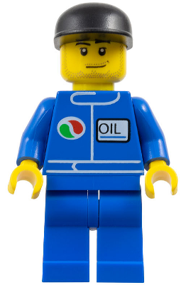 oct060 Octan - Blue Oil, Blue Legs, Black Cap, Smirk and Stubble Beard