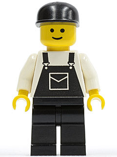 Overalls Black with Pocket, Black Legs, Black Cap