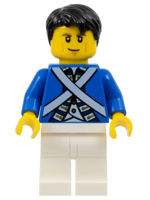 pi174 Bluecoat Soldier 6 - Cheek Lines, Black Hair