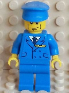 [PLN178S] Plain Blue Torso with Blue Arms, Blue Legs, Blue Hat with Pilot Torso Sticker