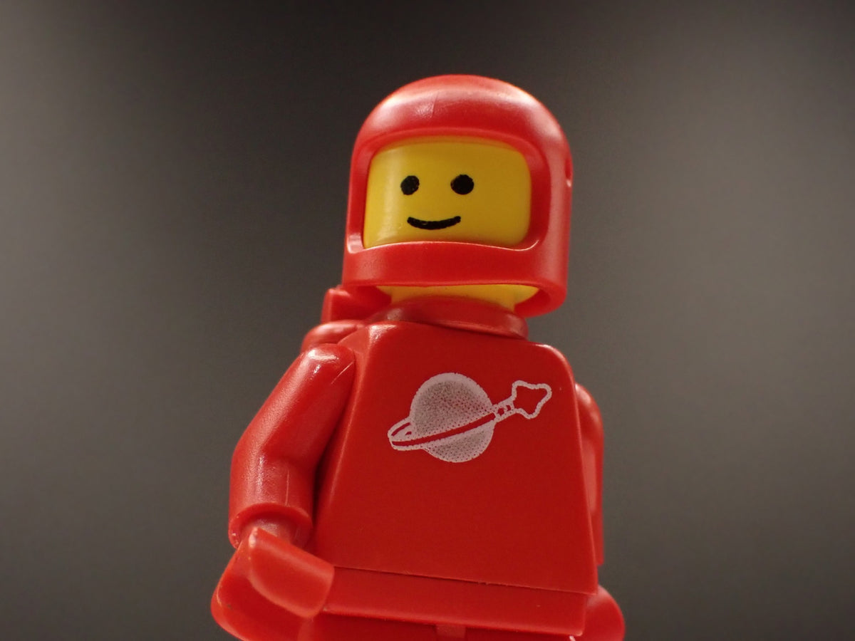 Classic red LEGO Space astronaut minifigure