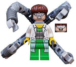 sh0110 Dr. Octopus (Otto Octavius) / Doc Ock - White Lab Coat over Bright Green Outfit, Mechanical Arms