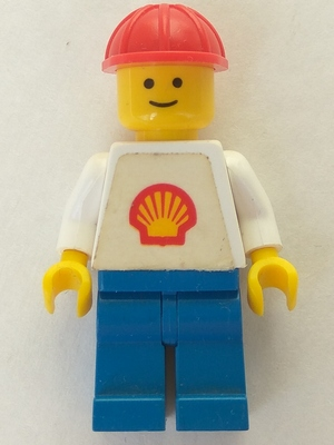 shell014 Shell - Classic - Blue Legs, Red Construction Helmet (Torso with Trapezoid Sticker)