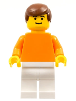 soc095 Plain Orange Torso with Orange Arms, White Legs, Brown Male Hair (Dutch National Player)