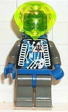 sp021 Insectoids Zotaxian Alien - Male, Gray and Blue with Silver Circuits and Hoses (Lieutenant Maverick)