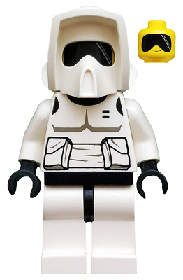 sw0005 Imperial Scout Trooper - Yellow Head, Dark Gray Torso Print