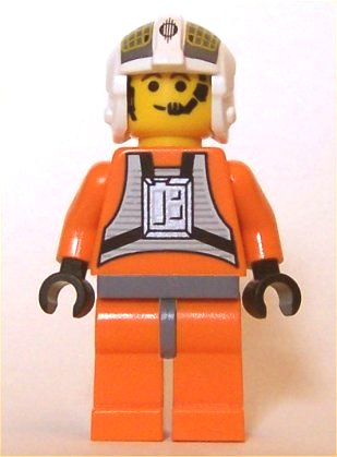 sw0033a Rebel Pilot Y-wing (Jon 'Dutch' Vander, Gold Leader) - Yellow Head, Dark Bluish Gray Hips