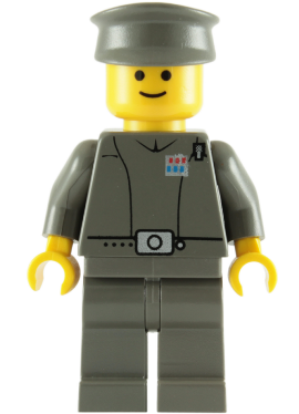 sw0046 Imperial Officer (Captain / Commandant / Commander) - Police Cap, Yellow Head with Standard Grin