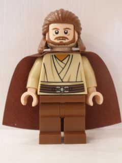 [SW0322] Qui-Gon Jinn - Light Nougat Head, Reddish Brown Legs and Cape